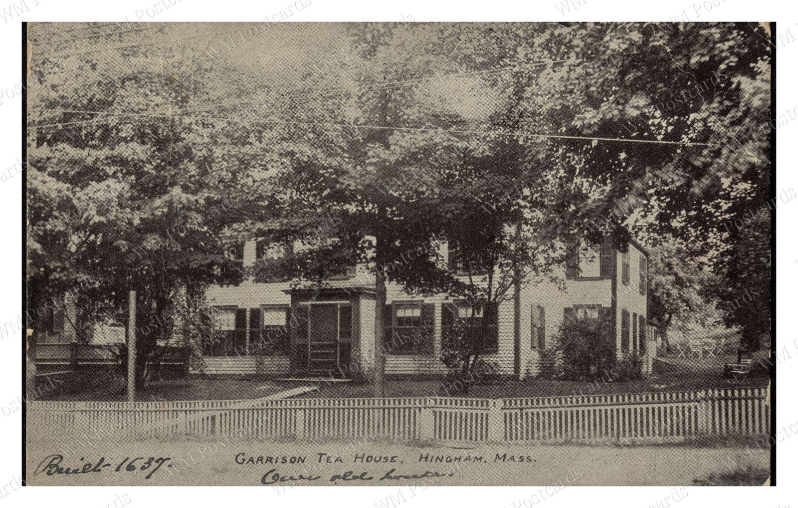 Hingham Massachusetts 1900s Garrison Tea House Porch Standard Postcard Hingham Massachusetts 1900s Garrison Tea House Porch Standard Postcard
