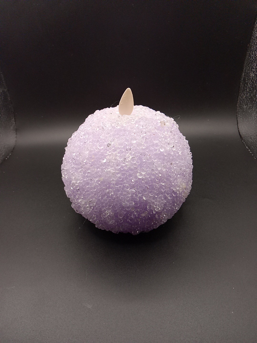 Luminara - Flameless Crystal Beads Sphere Candle 4” Lavender Lilac Purple Luminara - Flameless Crystal Beads Sphere Candle 4” Lavender Lilac Purple