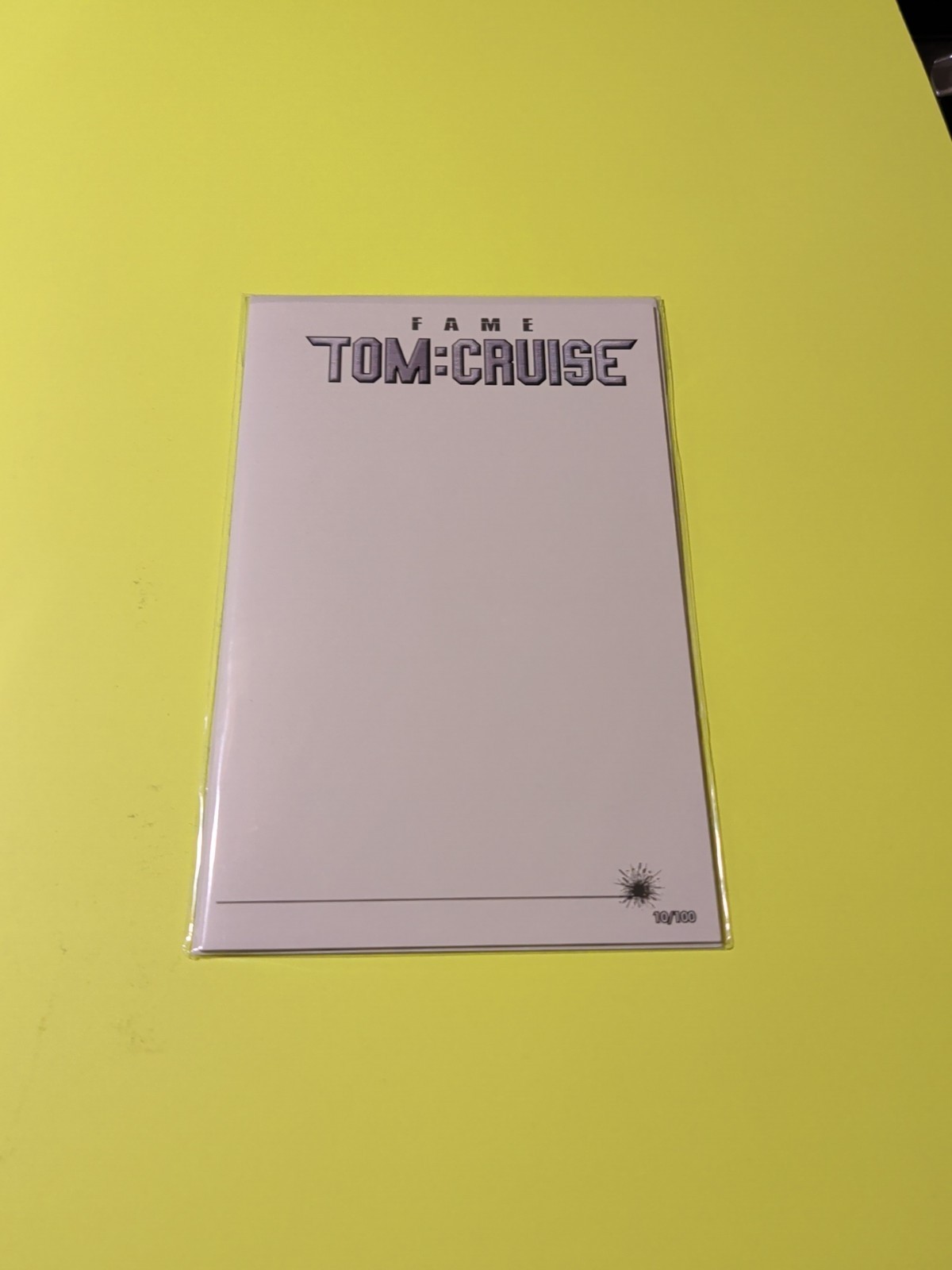 FAME: TOM CRUISE VARIANT BLANK NM LIMITED TO 100. 10/100 FAME: TOM CRUISE VARIANT BLANK NM LIMITED TO 100. 10/100