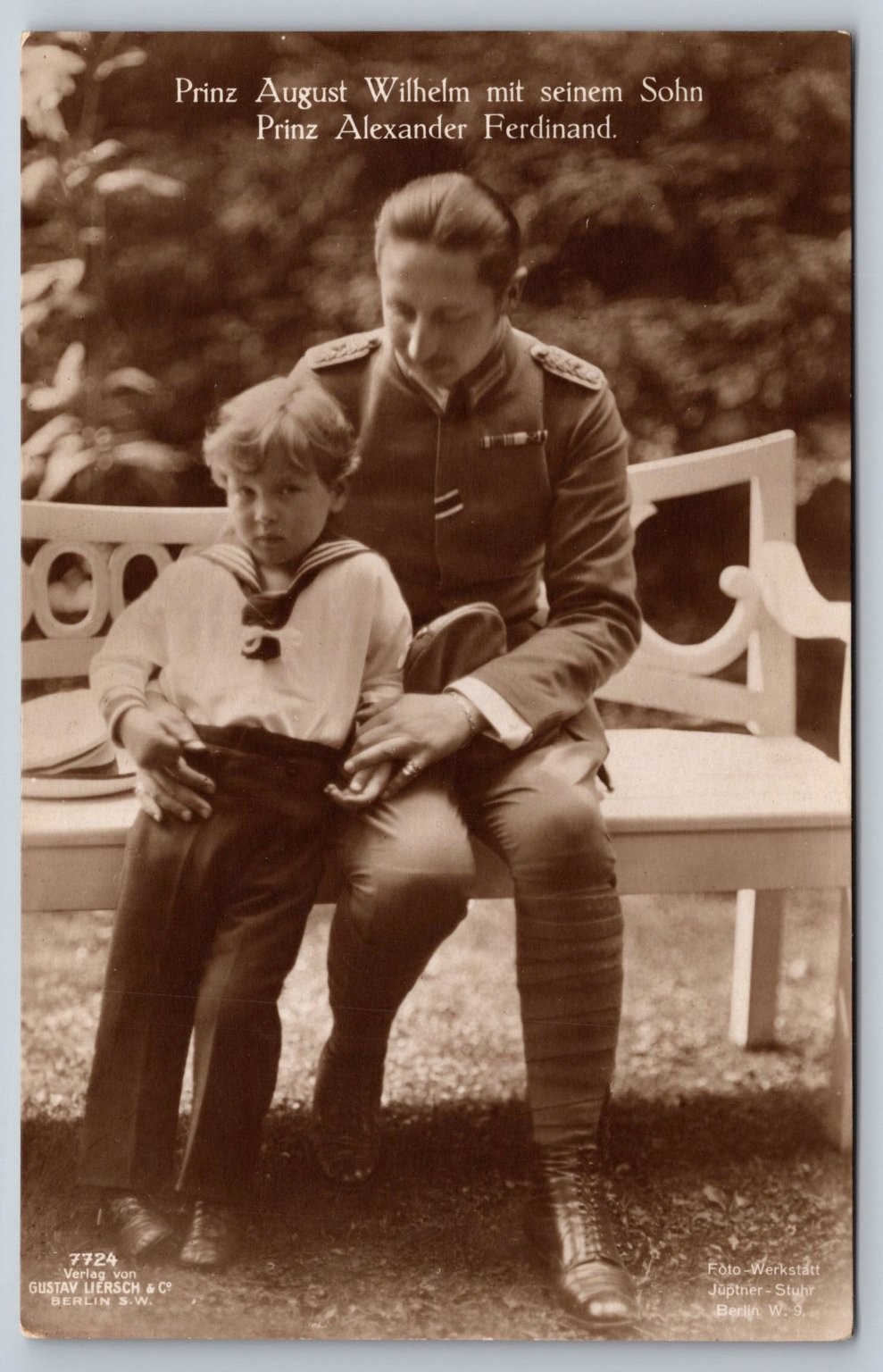 RPPC Prince August Wilhelm & Son Alexander Ferdinand German Royalty Postcard RPPC Prince August Wilhelm & Son Alexander Ferdinand German Royalty Postcard