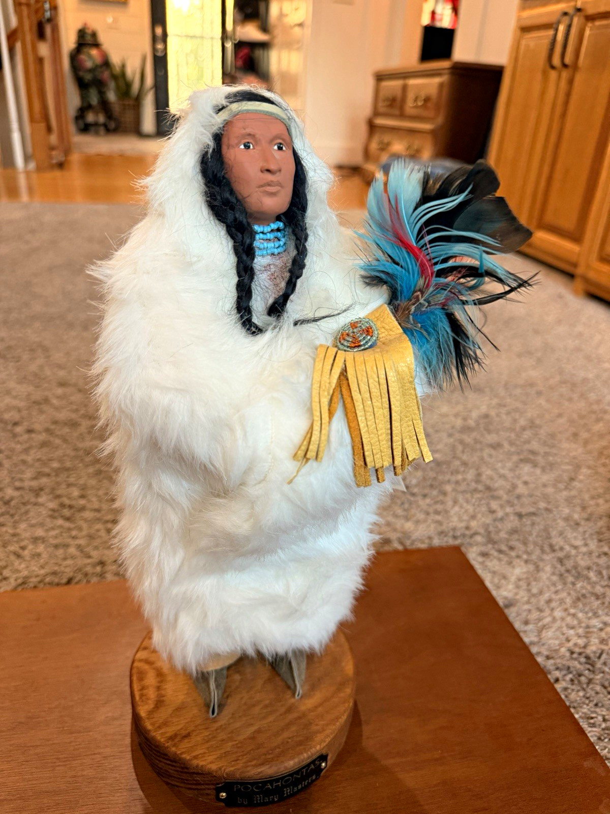 Mary Masters Hand Crafted Clay Sculpture Doll Pocahontas 13\