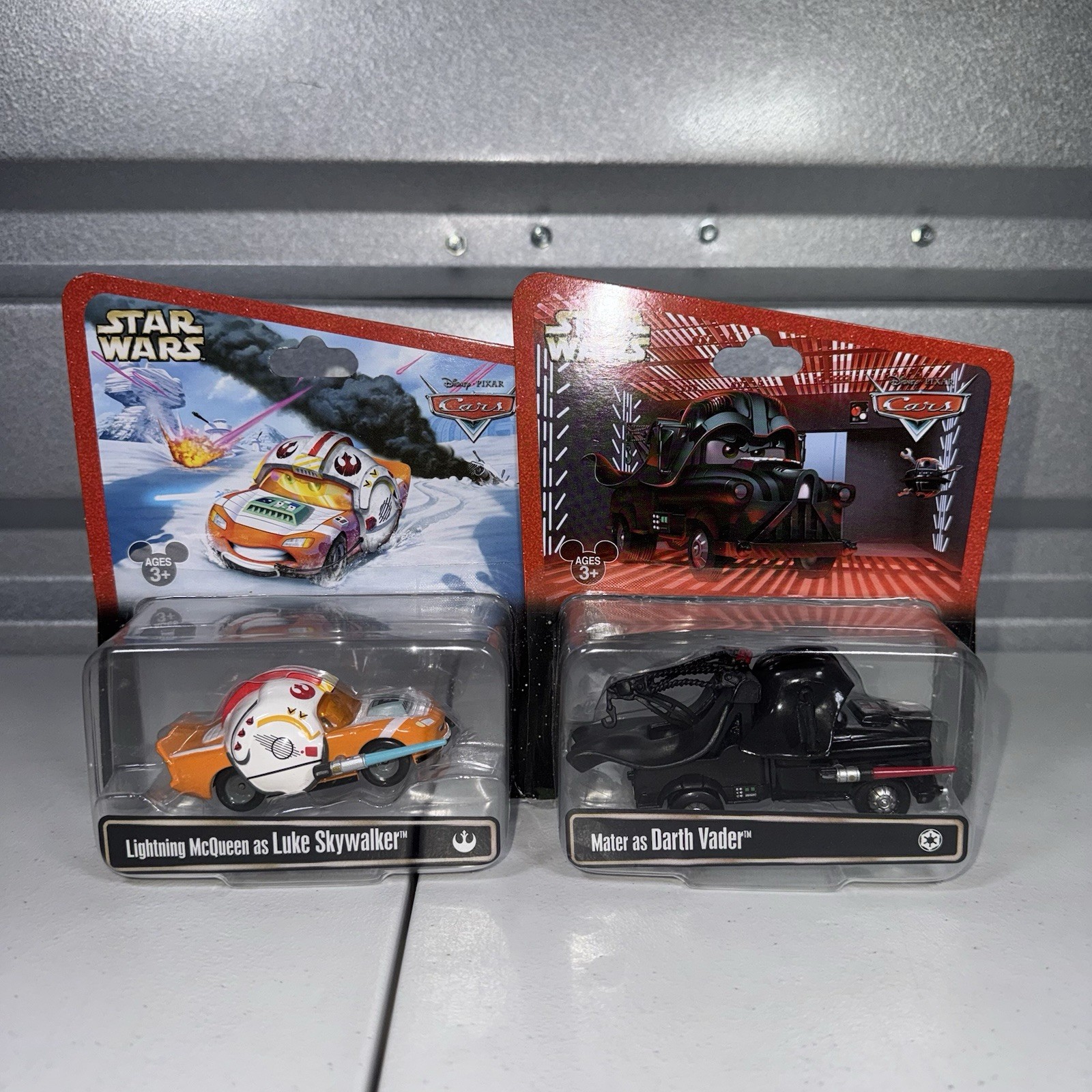 2013 Disney Parks Mater Darth Vader & Lightning McQueen Luke Skywalker BUNDLE 2013 Disney Parks Mater Darth Vader & Lightning McQueen Luke Skywalker BUNDLE