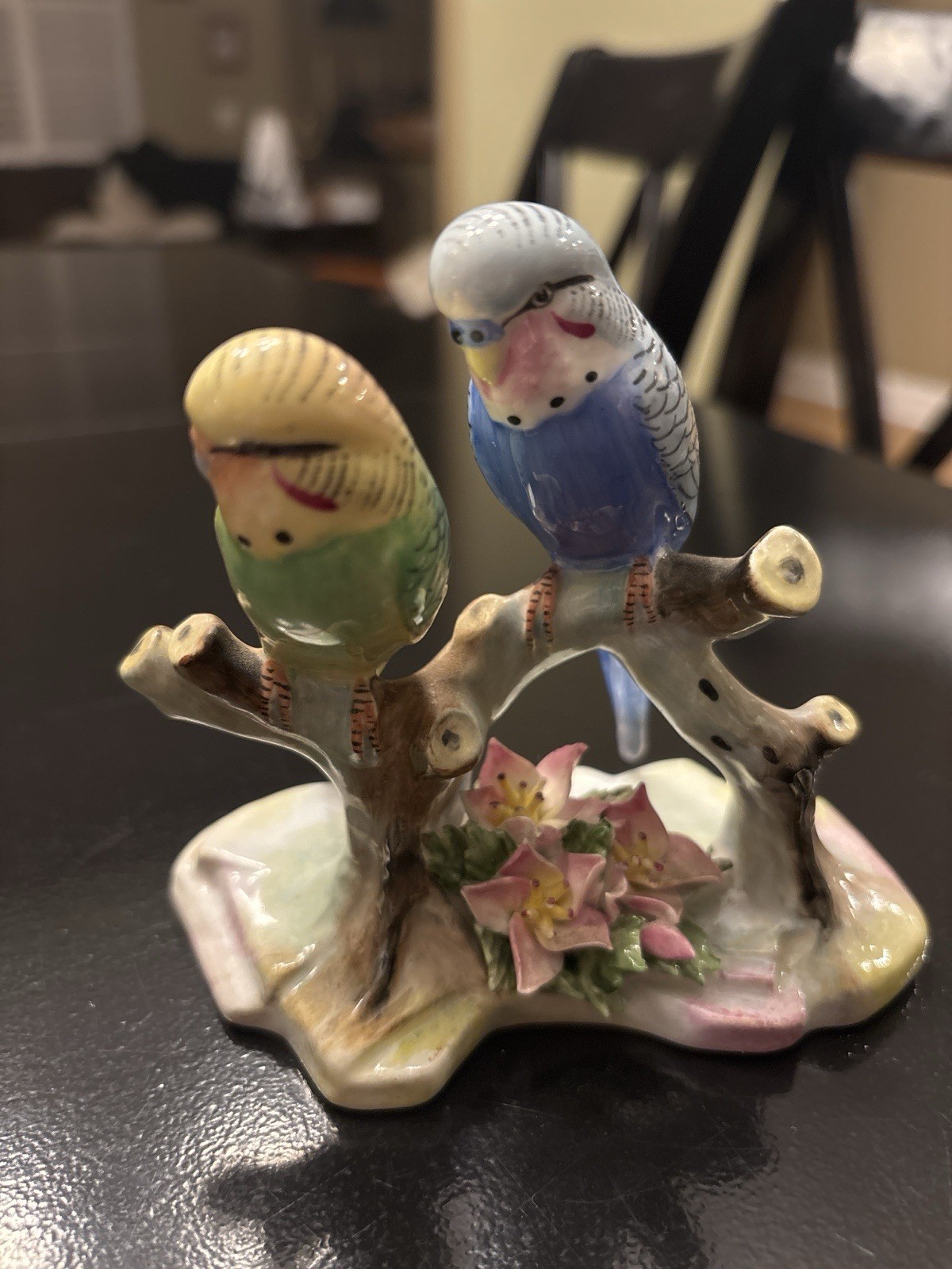 Royal Adderley Double Budgerigars Bird Figurine Bone China England Budgies Pair Royal Adderley Double Budgerigars Bird Figurine Bone China England Budgies Pair