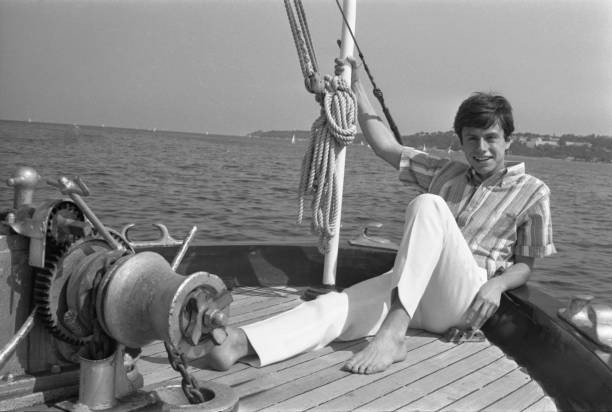 Singer Akim on board the ship La Jane in Cannes on July 17 1965 Fr- Old Photo 2