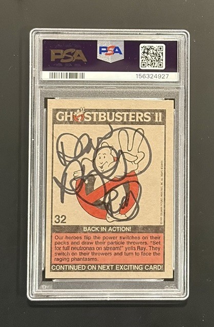 Dan Aykroyd Autographed 1989 Topps Ghostbusters II #32 PSA DNA Auto