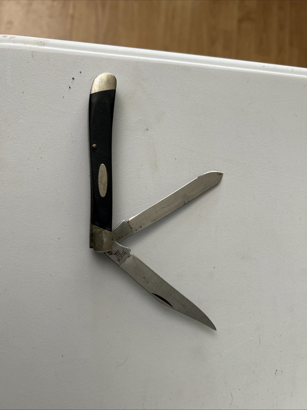 1972-1986 BUCK USA 311 SLIM TRAPPER 2 BLADE FOLDING KNIFE USED GOOD SHAPE 1972-1986 BUCK USA 311 SLIM TRAPPER 2 BLADE FOLDING KNIFE USED GOOD SHAPE
