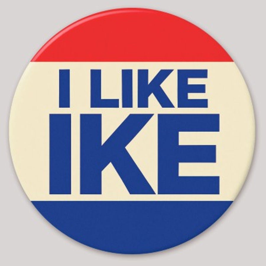 Dwight D. Eisenhower I Like Ike Campaign Slogan 4x4 Inch Vinyl Sticker Replica Dwight D. Eisenhower I Like Ike Campaign Slogan 4x4 Inch Vinyl Sticker Replica