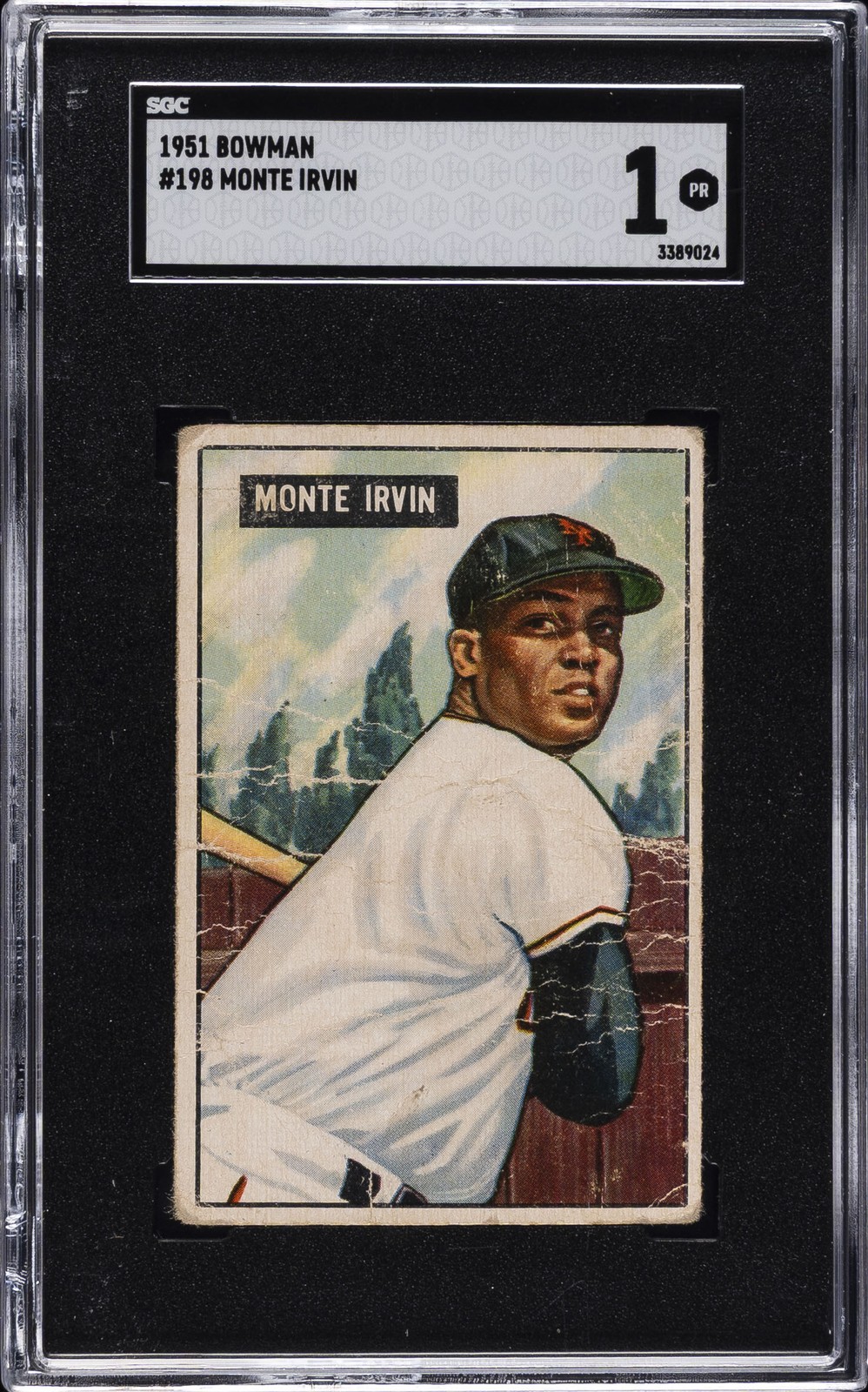 1951 BOWMAN #198 MONTE IRVIN SGC 1