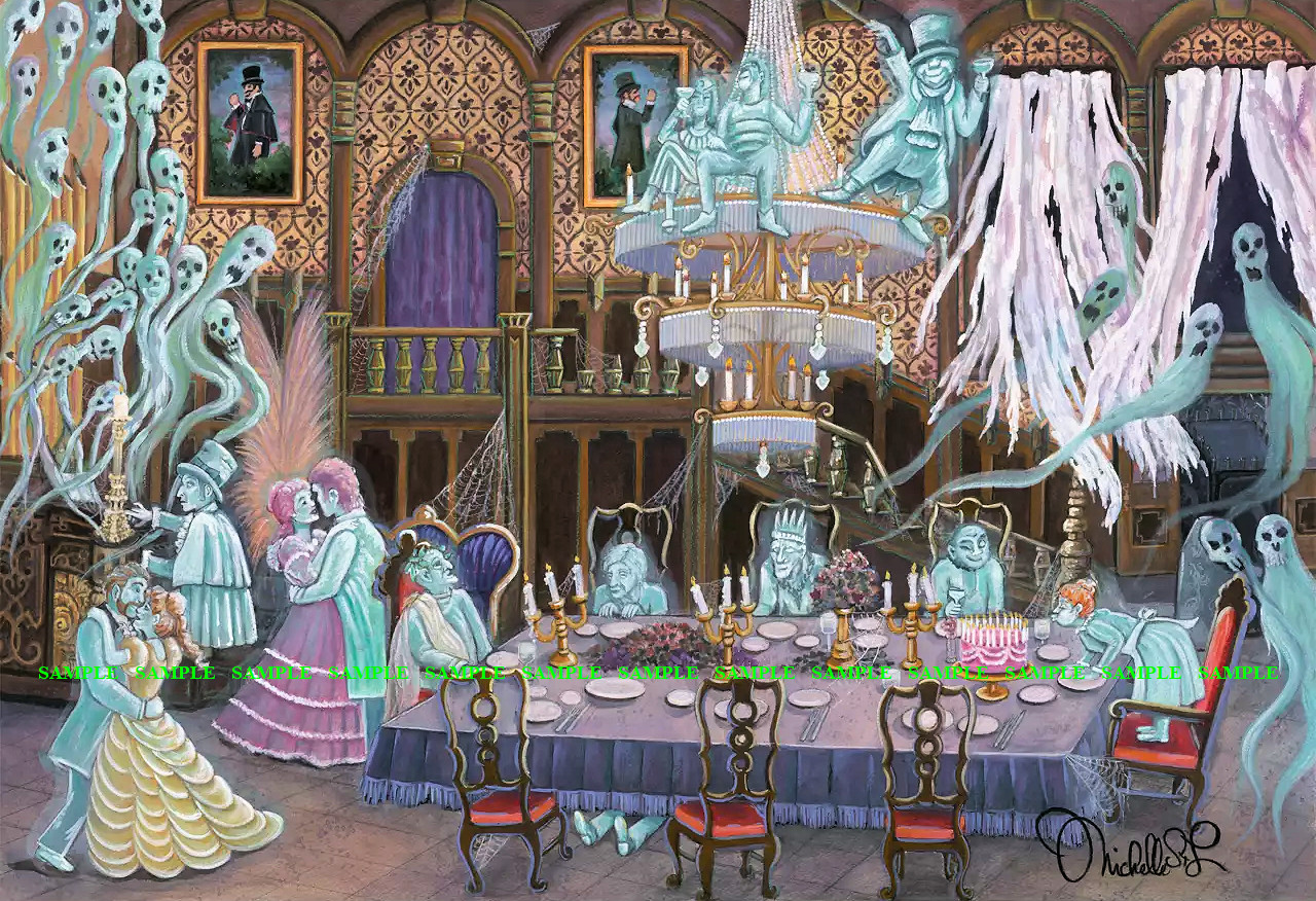 2019 Disney Haunted Mansion Ballroom Ghosts 11 x 15.75 Poster 2019 Disney Haunted Mansion Ballroom Ghosts 11 x 15.75 Poster
