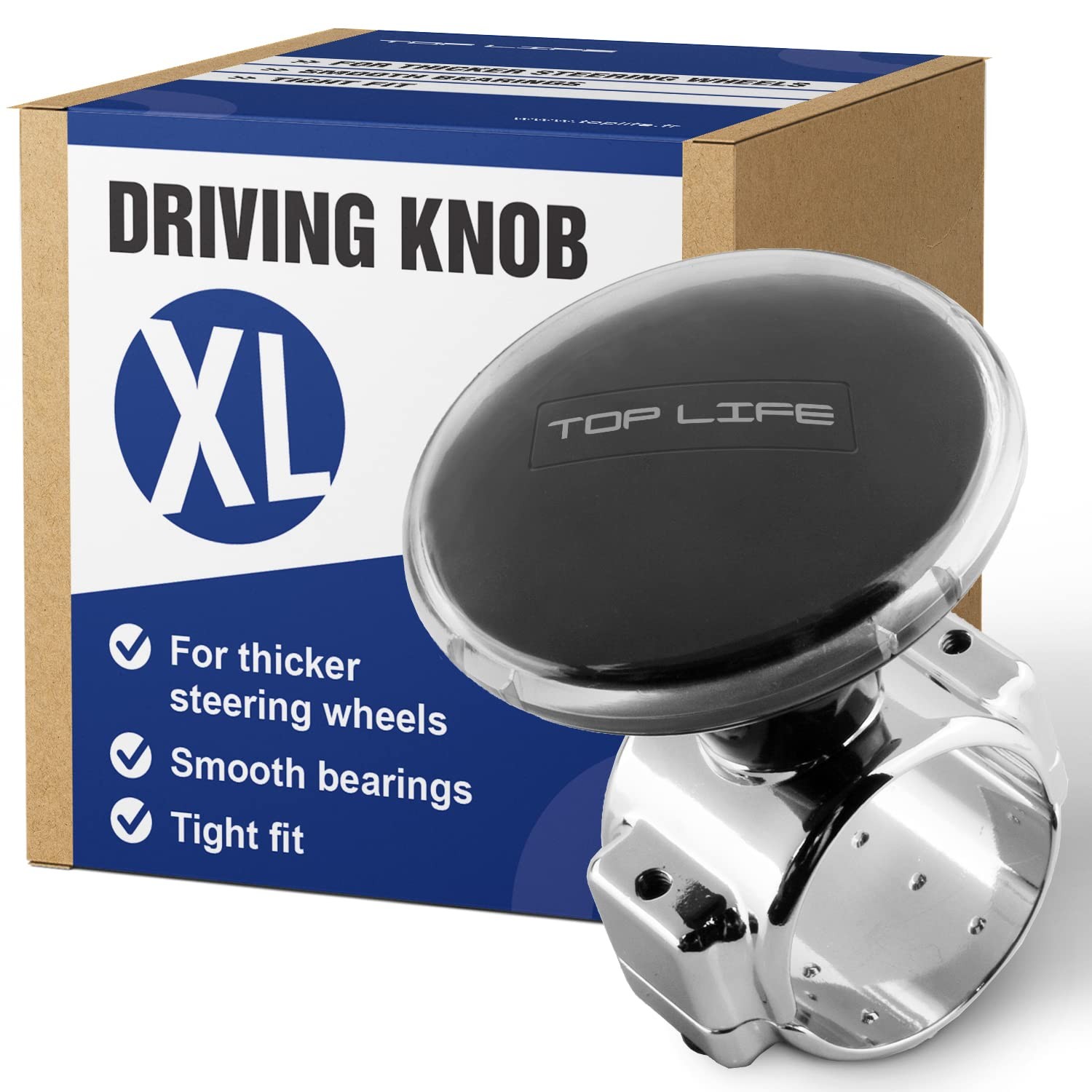 Top Life Steering Wheel Knob for Tractor, Truck, and Car, XL Size Classic Top Life Steering Wheel Knob for Tractor, Truck, and Car, XL Size Classic