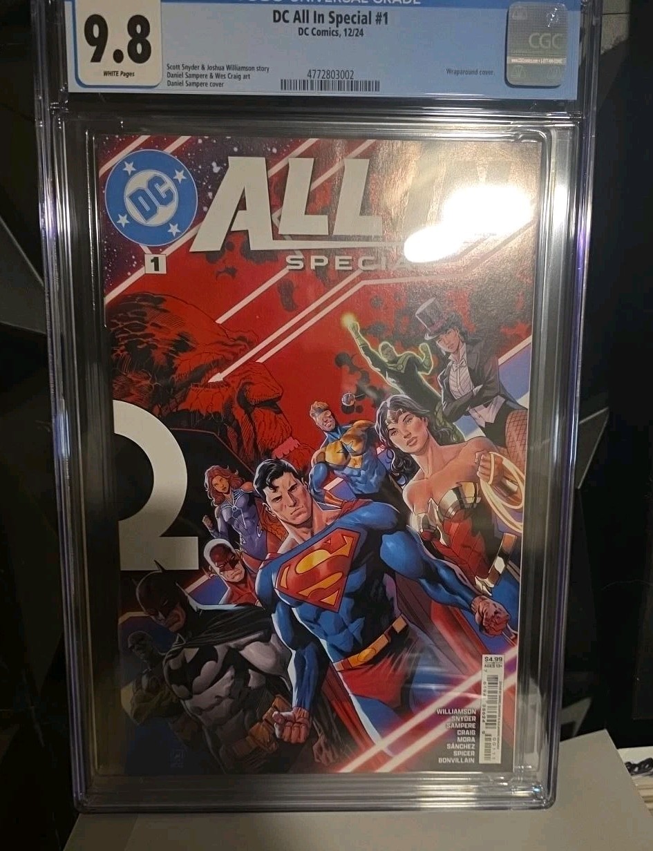 DC Comics DC All In Special #1 (2024) CGC 9.8 1st Print Cover A Wrap Around DC Comics DC All In Special #1 (2024) CGC 9.8 1st Print Cover A Wrap Around