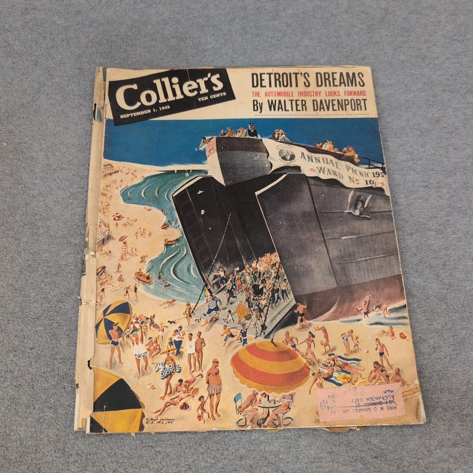 Collier's Magazine September 1 1945 Detroit's Dreams Walter Davenport WWII Era