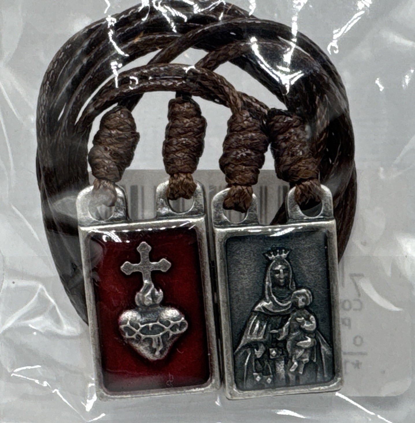 Sacred Heart Metal Catholic Scapular (Antique Silver) Sacred Heart Metal Catholic Scapular (Antique Silver)