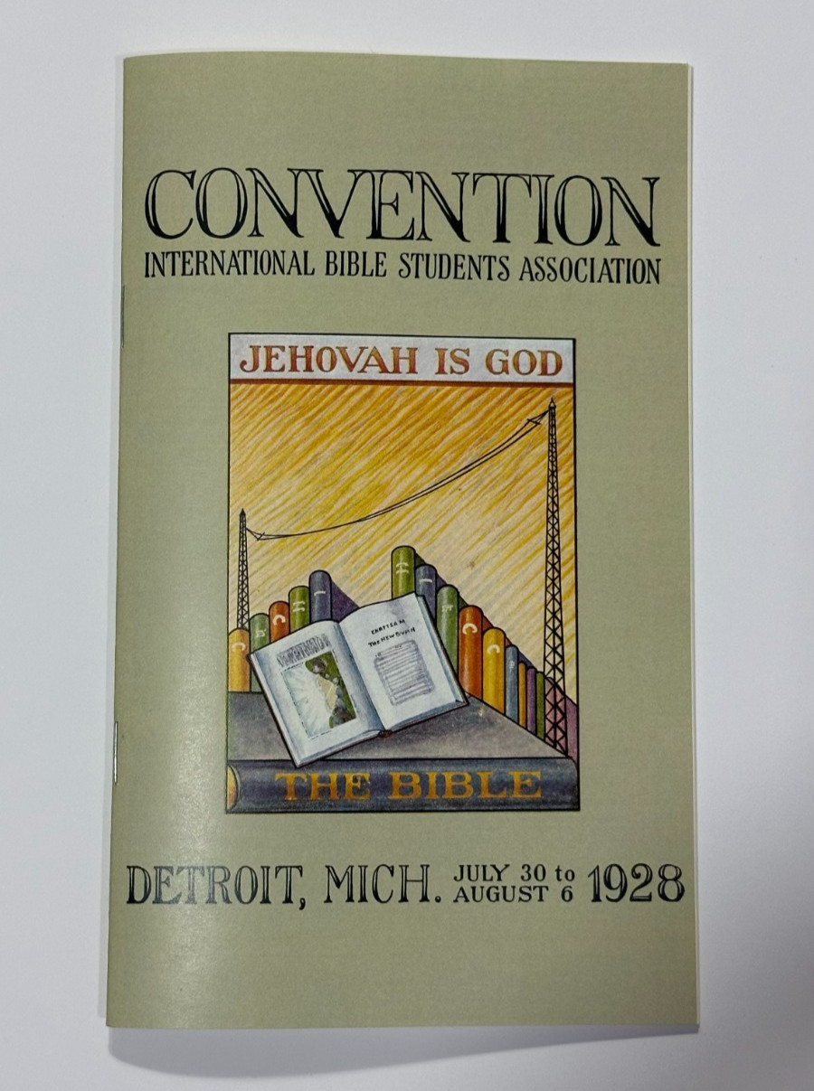 Watchtower IBSA Very rare 1928 Convention Program - Premium Reproduction Watchtower IBSA Very rare 1928 Convention Program - Premium Reproduction