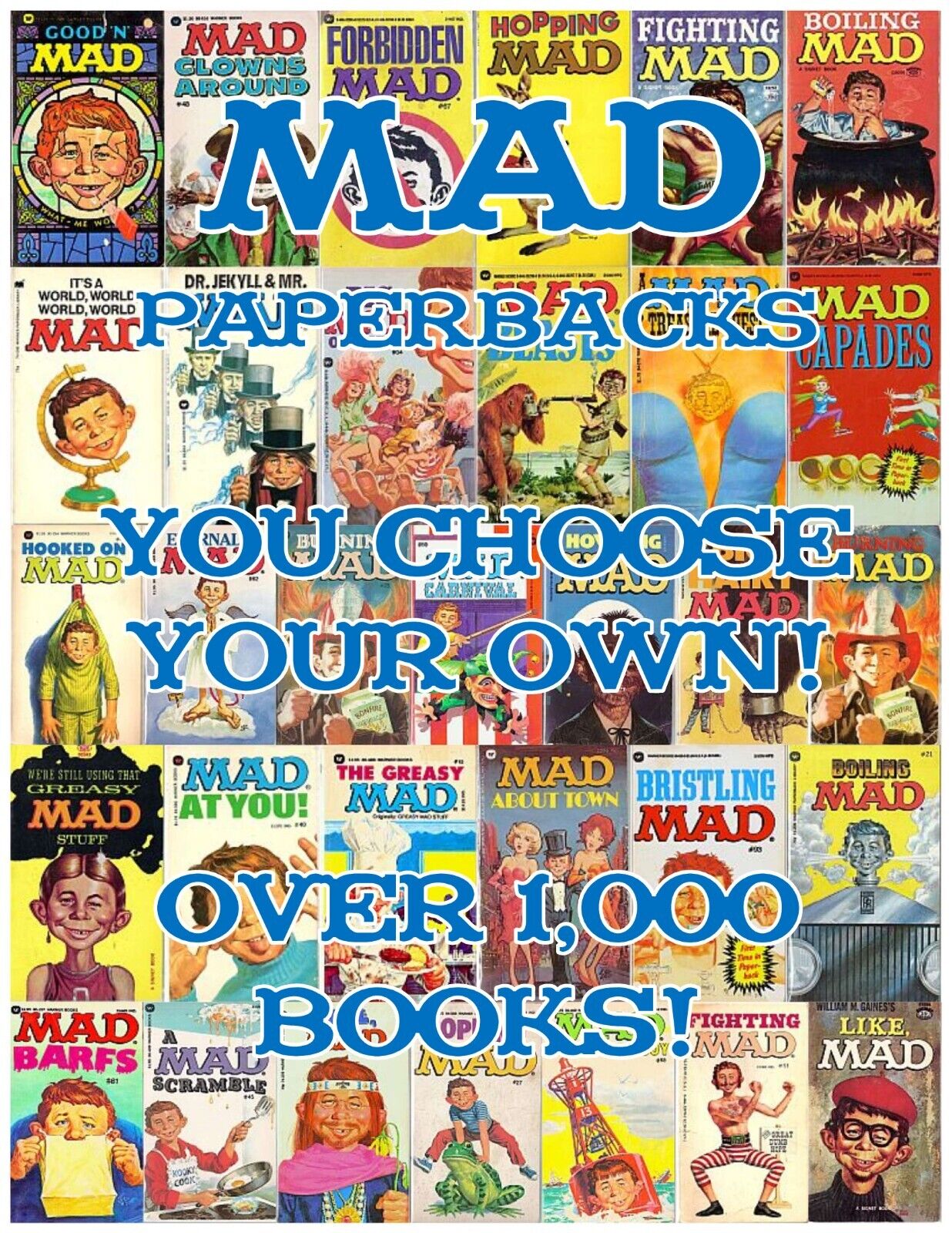 98 Available to Choose Your Own MAD Magazine Paperback Book Alfred E Neuman Spy