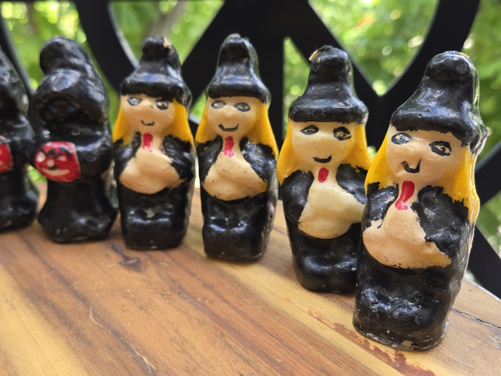 Lot of 13 Vintage Halloween Candles Witch Ghoul Scarecrow