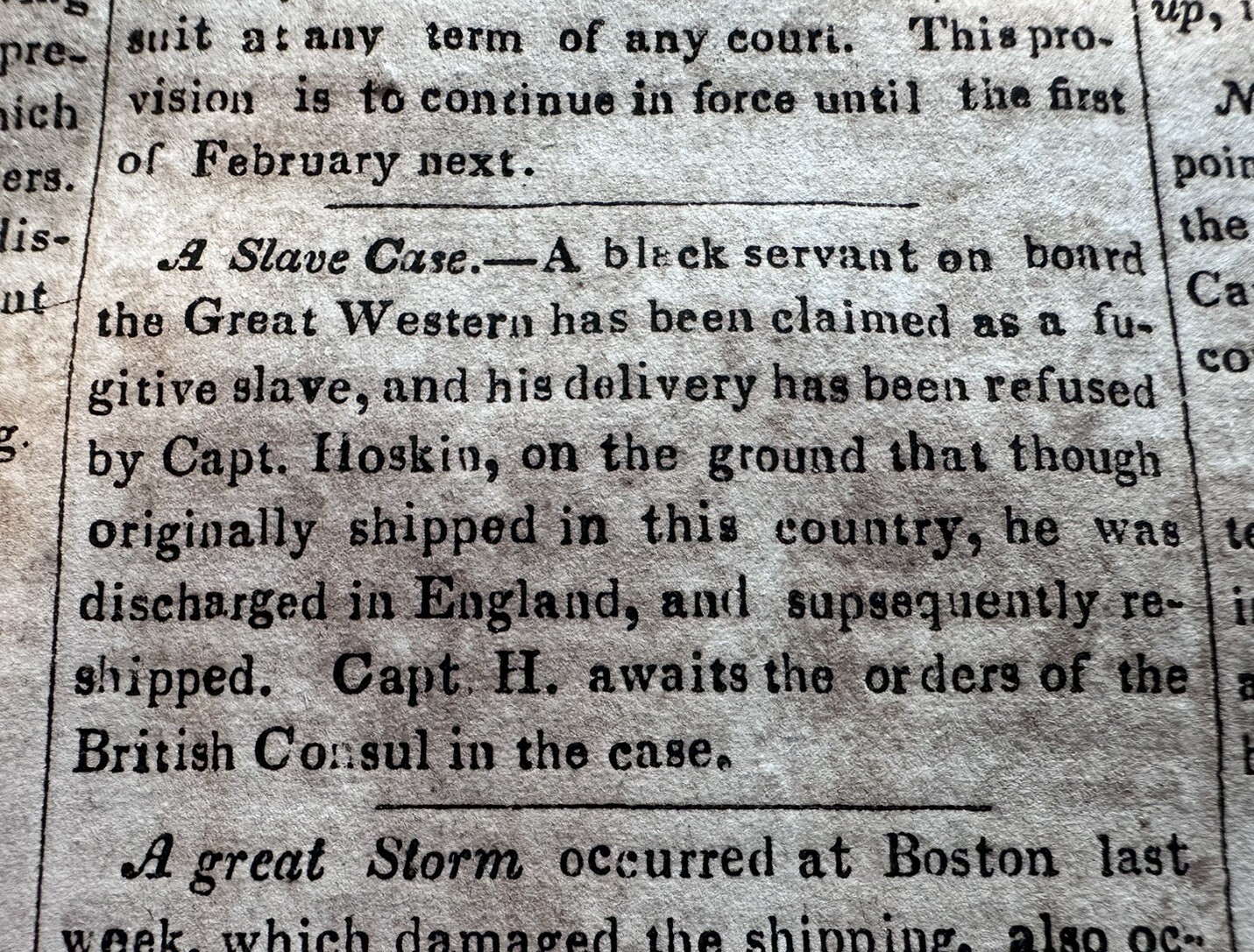 1839 Great Western Steamboat Fugitive Slave - Cincinnati Suicide Rate Newspaper 1839 Great Western Steamboat Fugitive Slave - Cincinnati Suicide Rate Newspaper