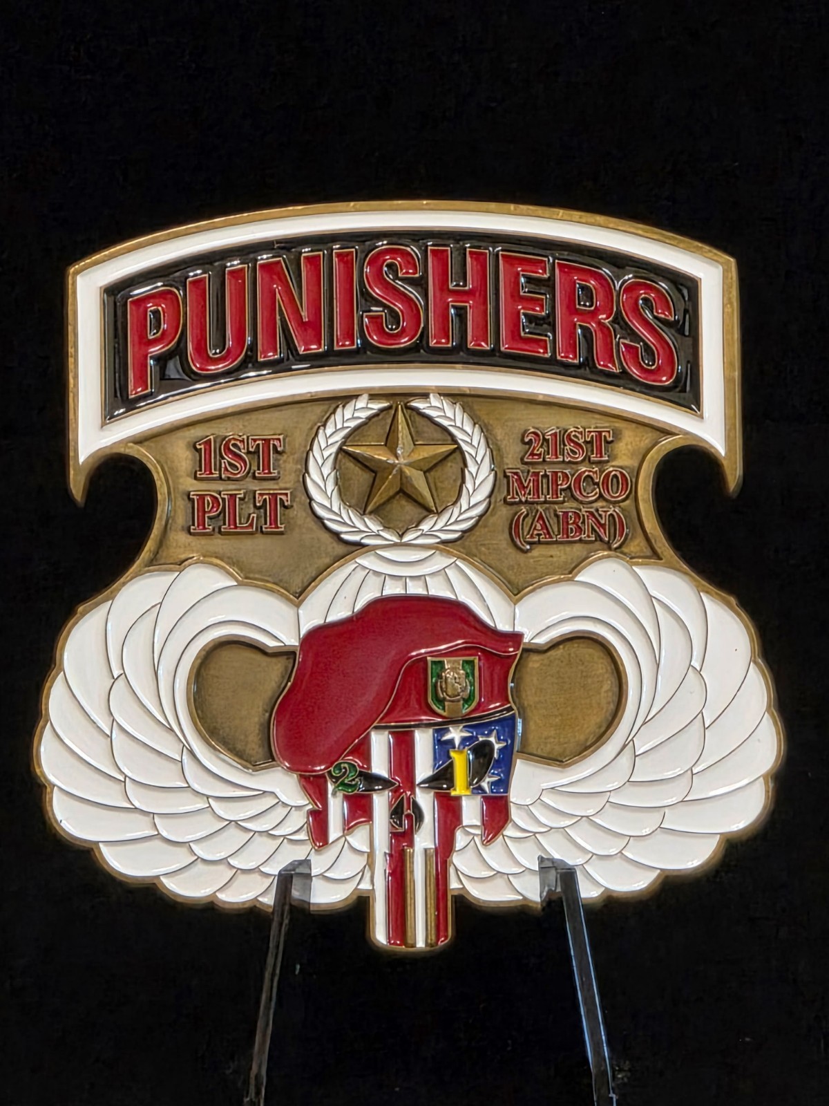 LIMITED SERIALIZED💥1ST PLATOON PUNISHERS COIN OF EXCELLENCE💥CHALLENGE COIN💥 