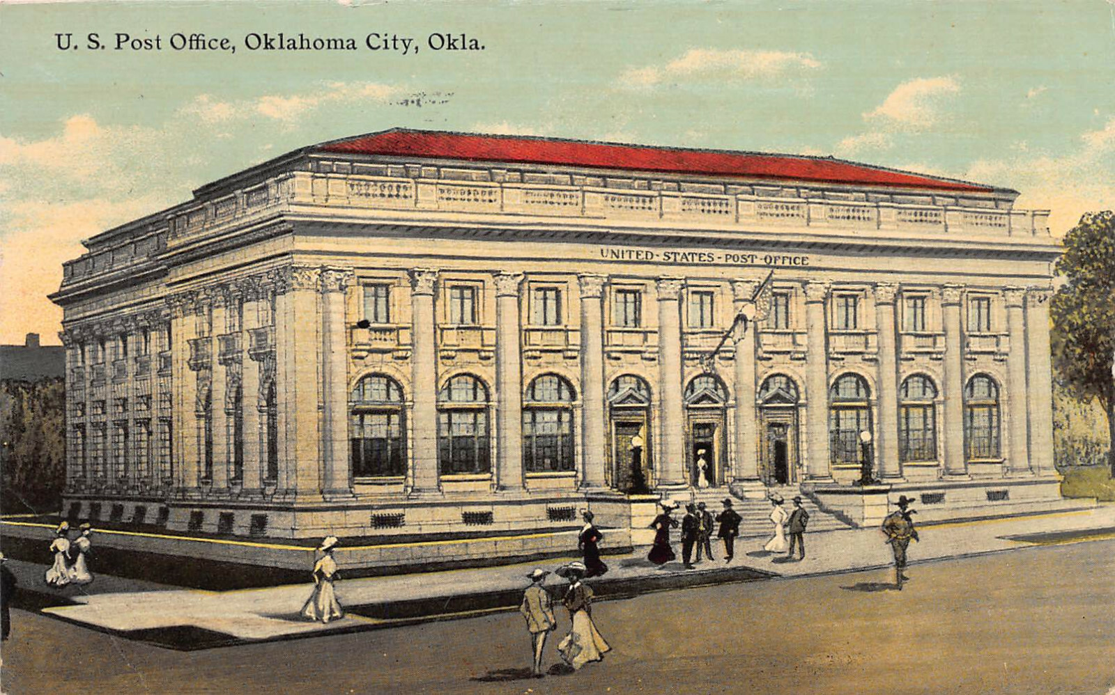 U.S. Post Office, Oklahoma city, Oklahoma, Early Postcard, Used in 1912 U.S. Post Office, Oklahoma city, Oklahoma, Early Postcard, Used in 1912