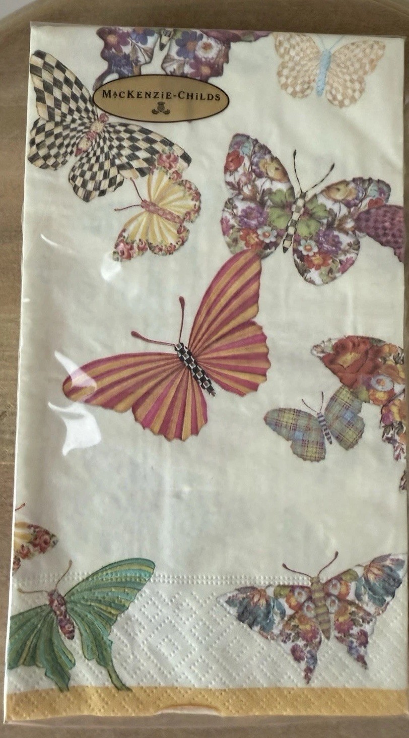 Retired Mackenzie Childs Butterfly Garden Paper Guest Napkins New I Pack