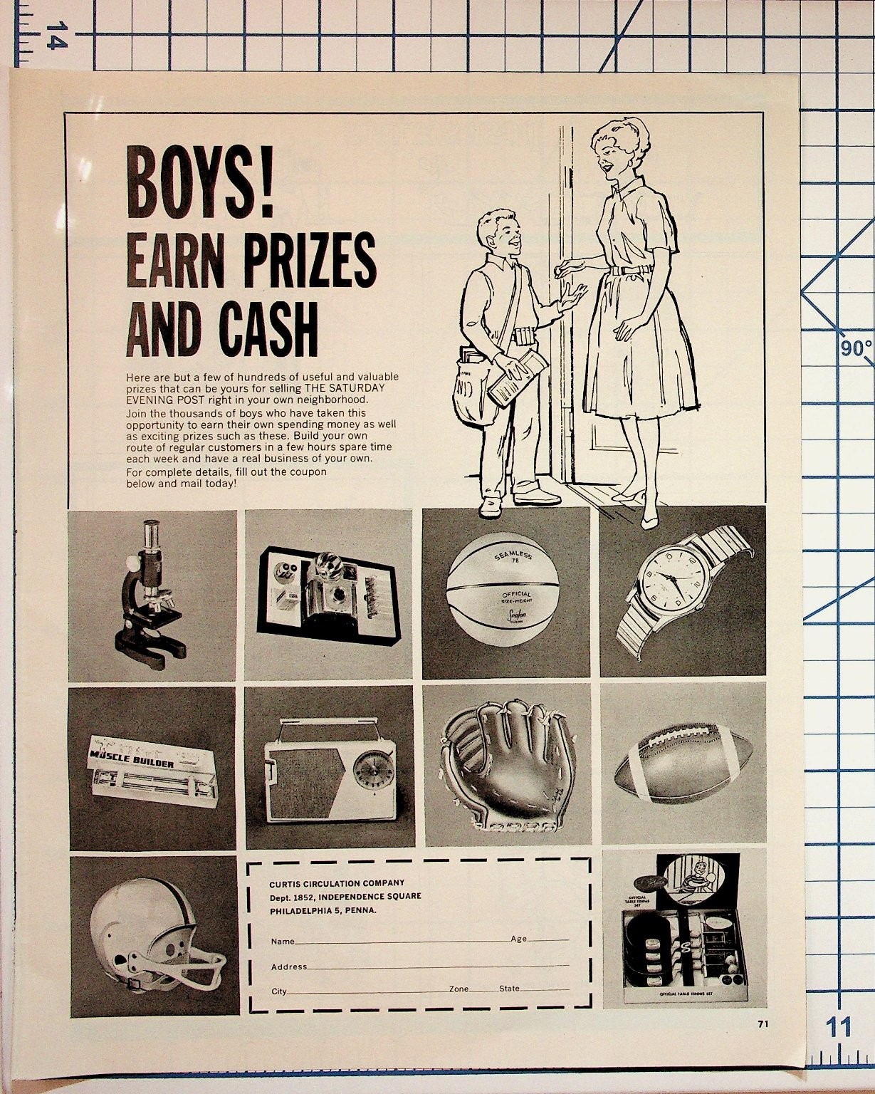 Vintage 1950s Saturday Evening Post Paperboy Ad Boys Earn Prizes Cash Ephemera Vintage 1950s Saturday Evening Post Paperboy Ad Boys Earn Prizes Cash Ephemera