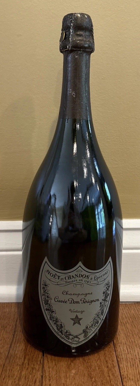 Vintage Dom Perignon Dummy Glass Champagne Bottle Wine SEALED 14.5” x 5” ~4lbs Vintage Dom Perignon Dummy Glass Champagne Bottle Wine SEALED 14.5” x 5” ~4lbs
