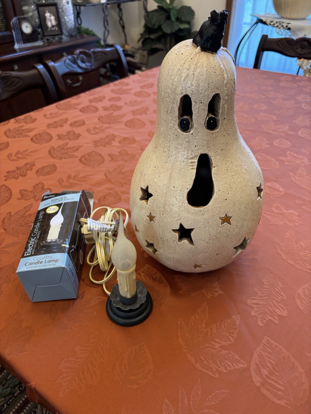 Rare Vintage Salem Collection Pumpkin Ghost Gourd Halloween Collectible Rare Vintage Salem Collection Pumpkin Ghost Gourd Halloween Collectible