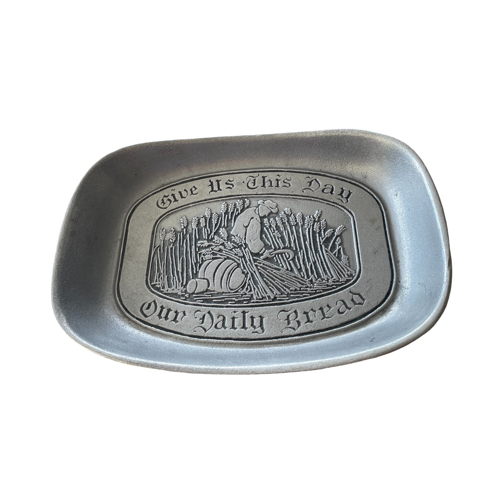 Wilton Armetale Serve Ware Plate Give Us This Day Our Daily Bread. Wilton Armetale Serve Ware Plate Give Us This Day Our Daily Bread.