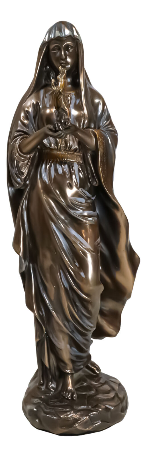 Greek Olympian Veiled Goddess Hestia Igniting Fire Statue Deity Of Family Hearth