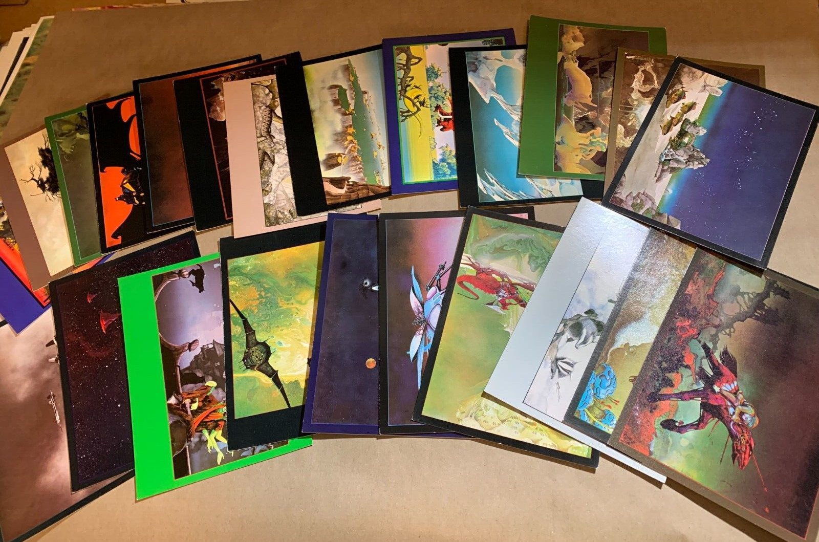 ROGER DEAN VINTAGE 1980\'s YES SONGS GROOVY POSTCARD SET of 25 -NICE, 6\