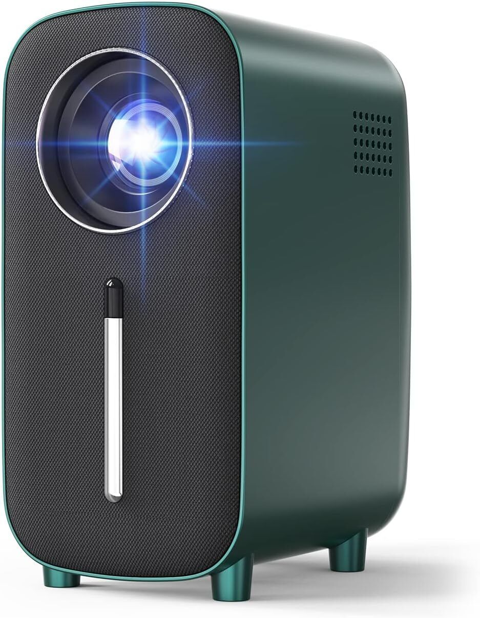 Mini Projector, HISION Bluetooth Projector 1080P 4K Movie A-Green 
