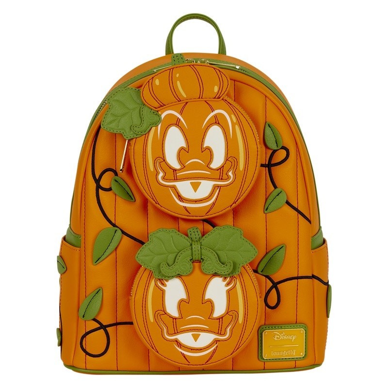 Loungefly Donald & Daisy Jack-o\'-Lantern Exclusive Glow Mini Backpack NWT Loungefly Donald & Daisy Jack-o\'-Lantern Exclusive Glow Mini Backpack NWT