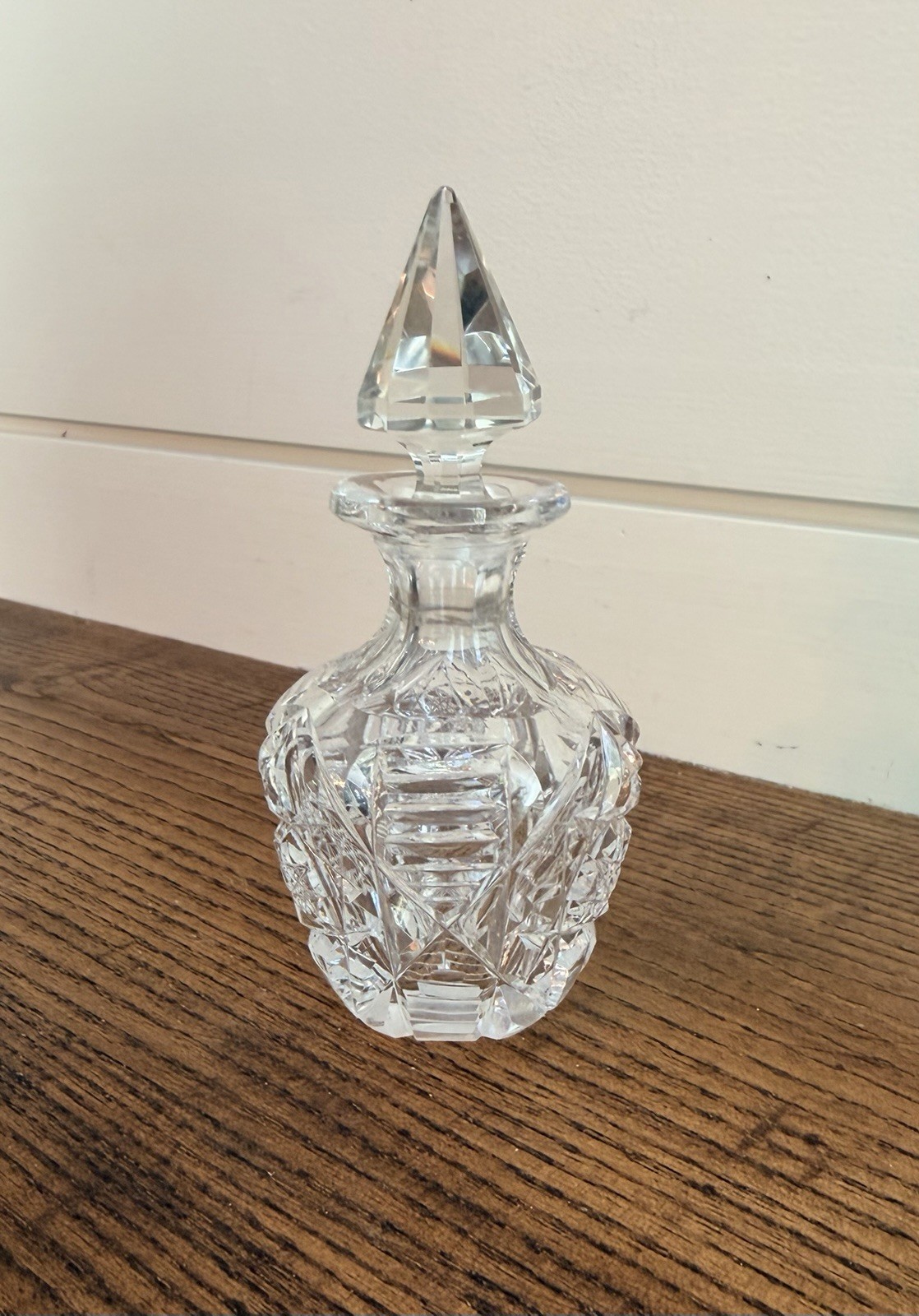 Hawks-American Brilliant Period ABP Cut Glass Perfume Bottle-C. 1905 Signed