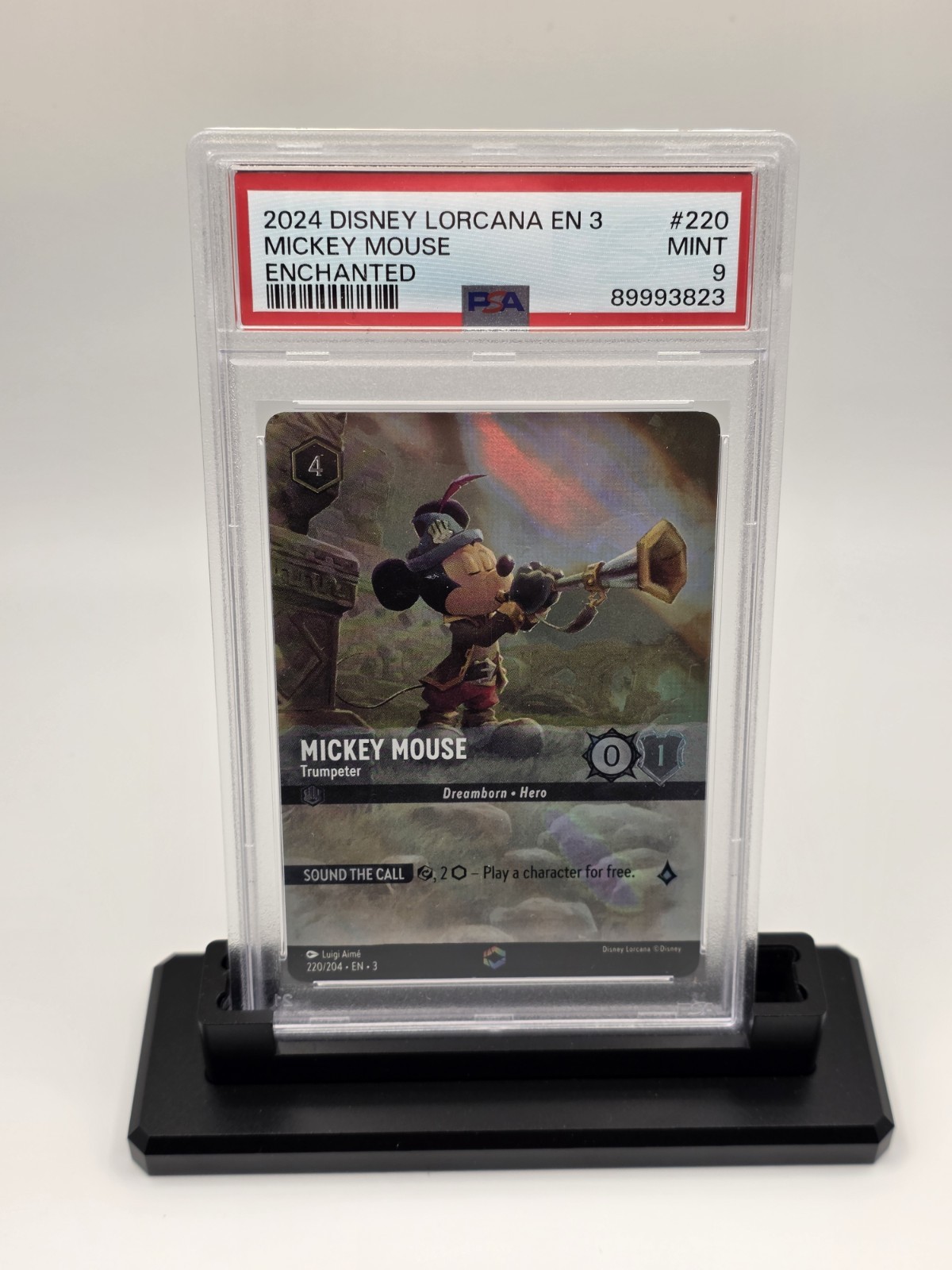2024 DISNEY LORCANA INTO THE INKLANDS #220 MICKEY MOUSE - TRUMPETER PSA 9 2024 DISNEY LORCANA INTO THE INKLANDS #220 MICKEY MOUSE - TRUMPETER PSA 9