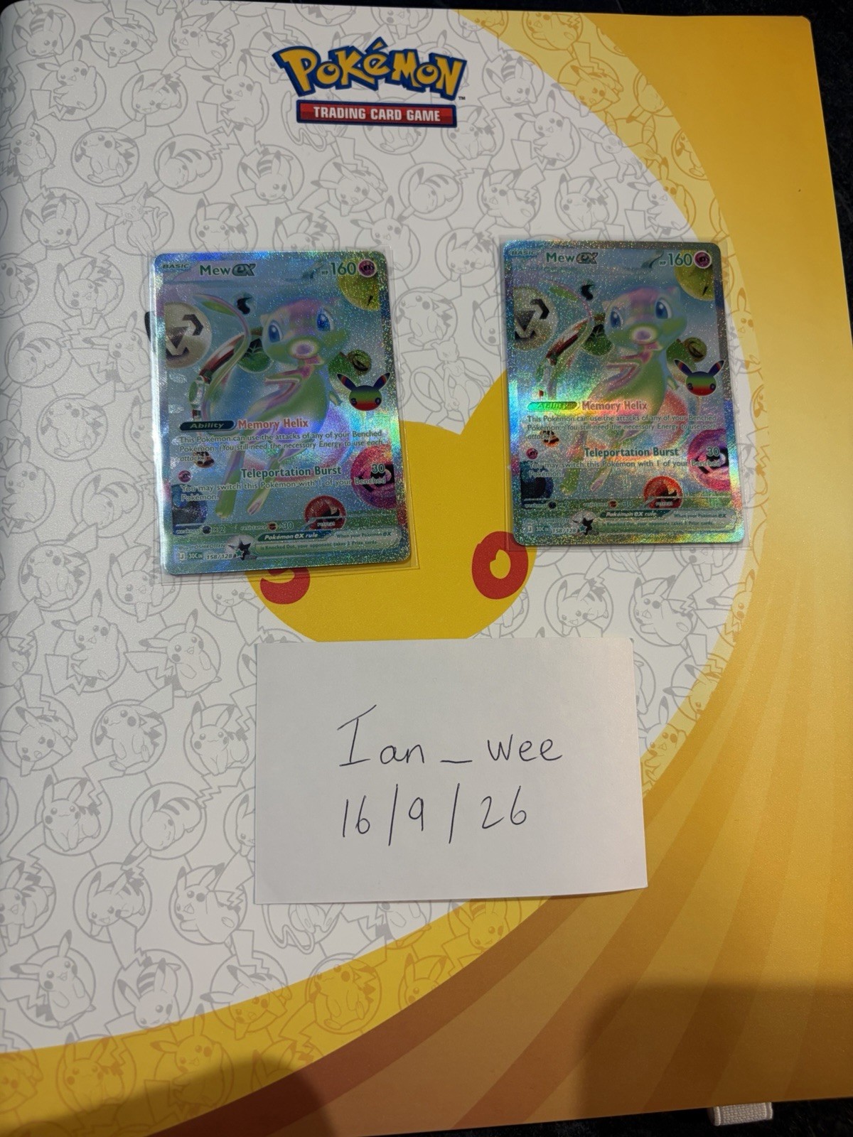 2 X Pokemon TCG Mew ex 158/128 Pokemon 30th Celebration Futuristic Rare 2 X Pokemon TCG Mew ex 158/128 Pokemon 30th Celebration Futuristic Rare