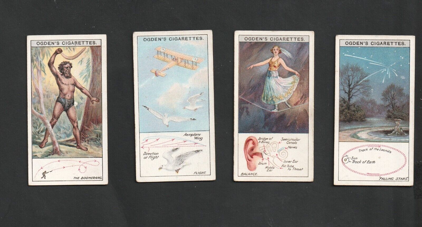 Rare 1928 Ogden\'s Marvels of Motion #2 ~ 3 ~ 6 ~ 7 ~ Vintage Cigarette Cards