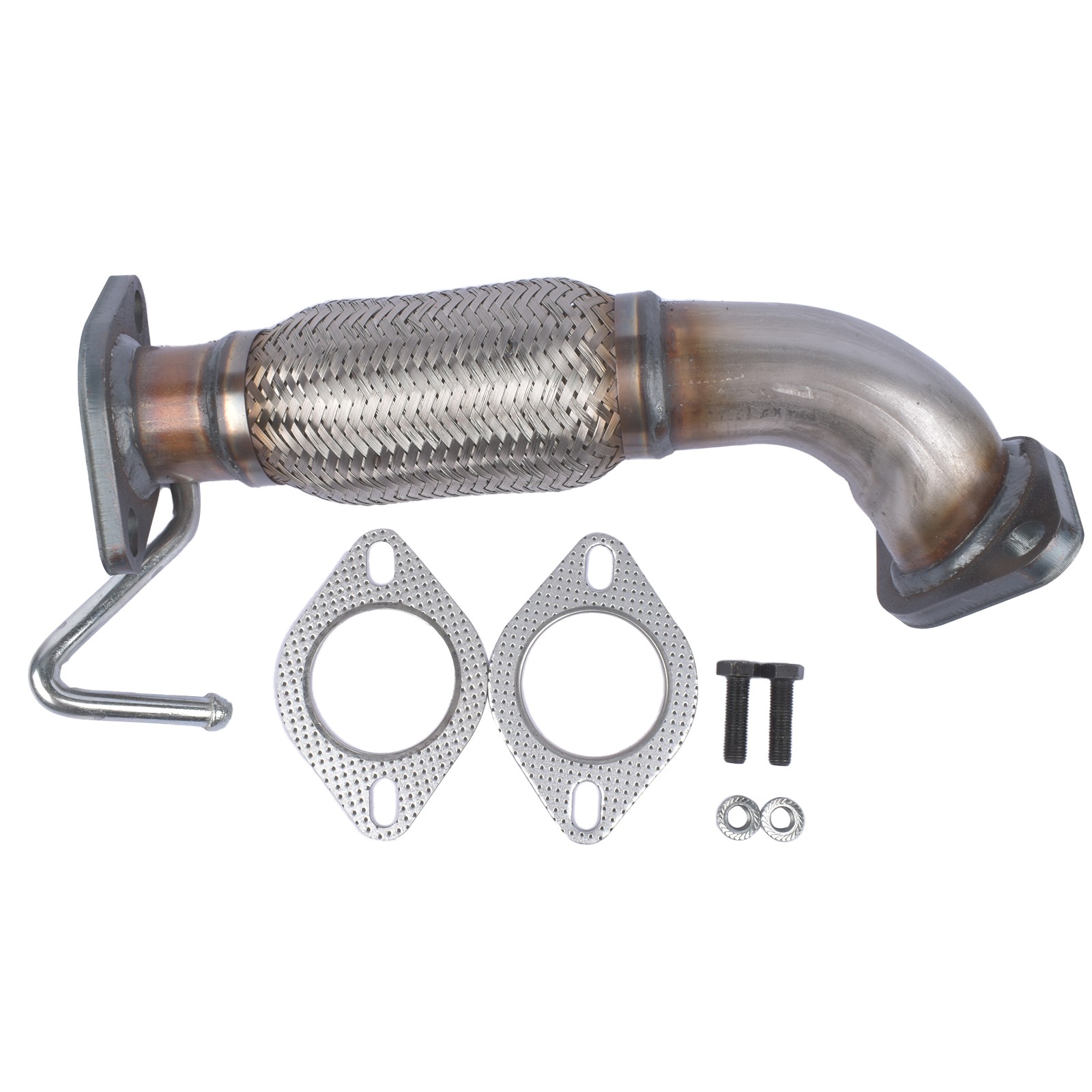 Front Flex Exhaust Pipe for Hyundai Elantra Kia Forte 1.8L 2011‑2016 No O2 Port