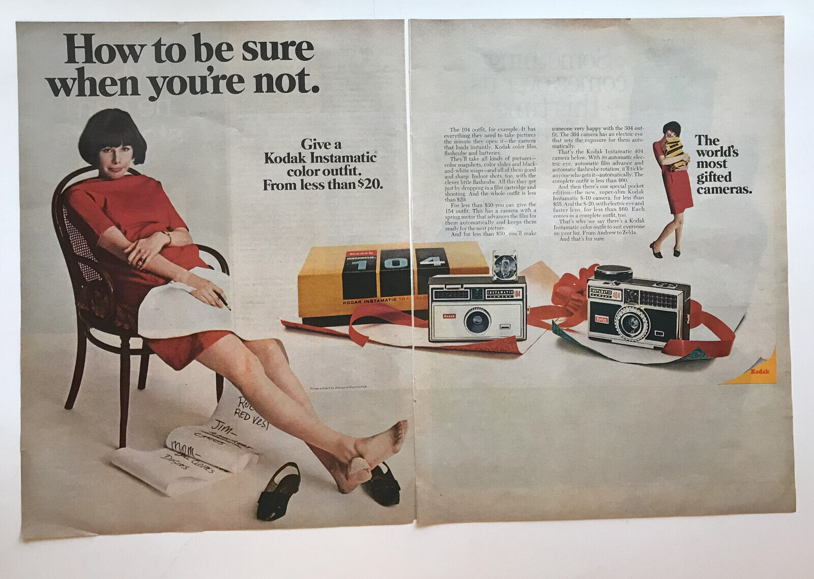 1967 Kodak Instamatic Color Outfit,  Seagram\'s 7, Sunbeam Vintage Print Ads