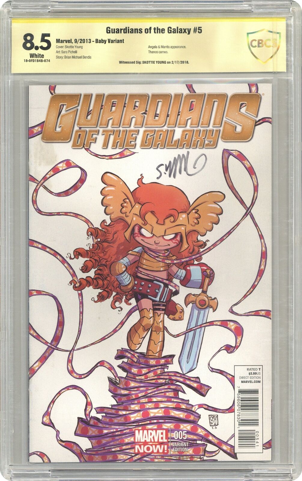 Guardians of the Galaxy #5D Young Variant CBCS 8.5 SS Young 2013 18-0fd1b4b-074