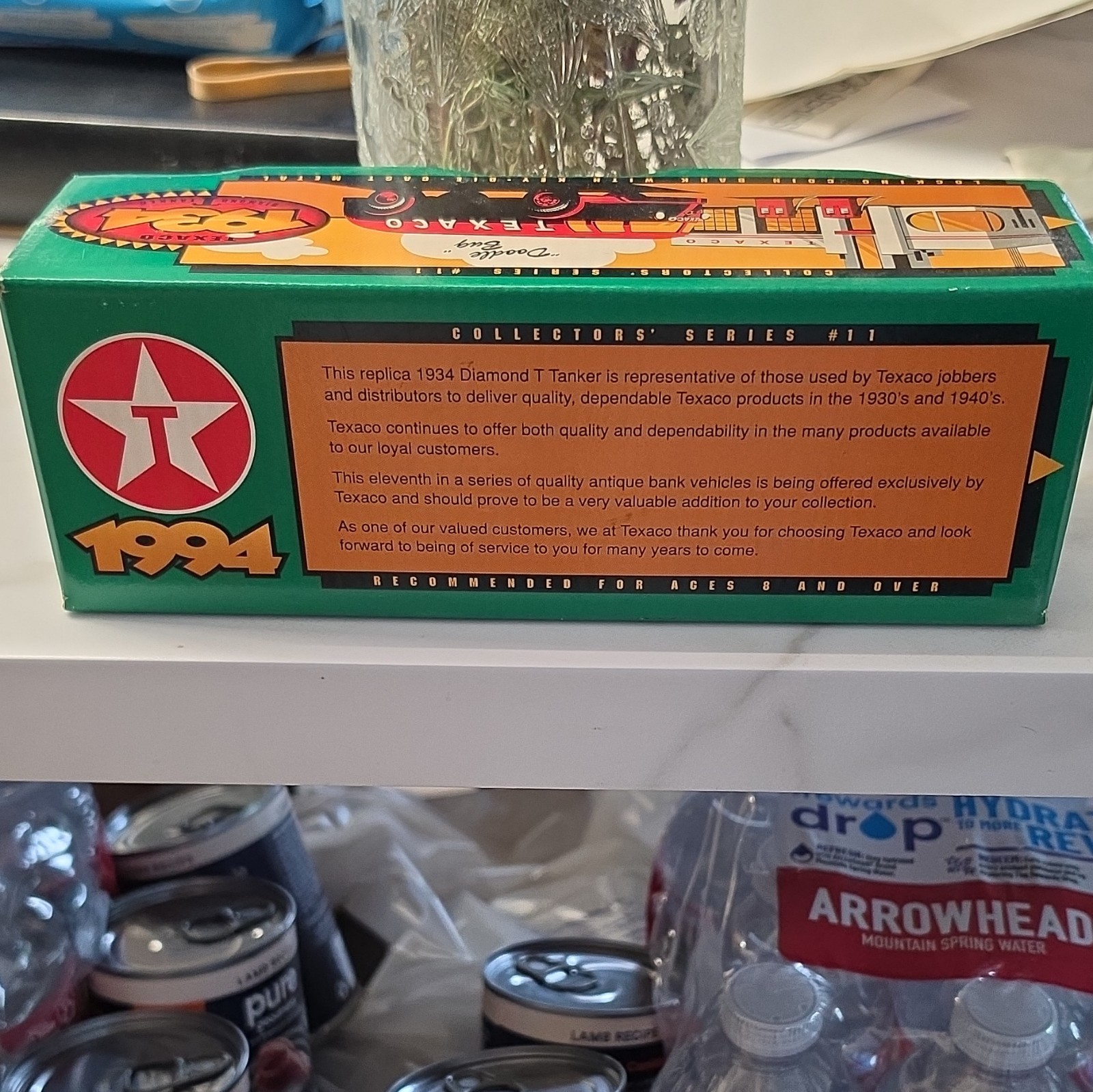Texaco 1934 Diamond T Tanker Locking Coin Bank w/ Key, Die-Cast, 1994 Texaco 1934 Diamond T Tanker Locking Coin Bank w/ Key, Die-Cast, 1994