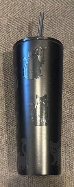2026 Starbucks Halloween BLACK CAT 23 Oz. Cold Cup Tumbler - RARE 2026 Starbucks Halloween BLACK CAT 23 Oz. Cold Cup Tumbler - RARE