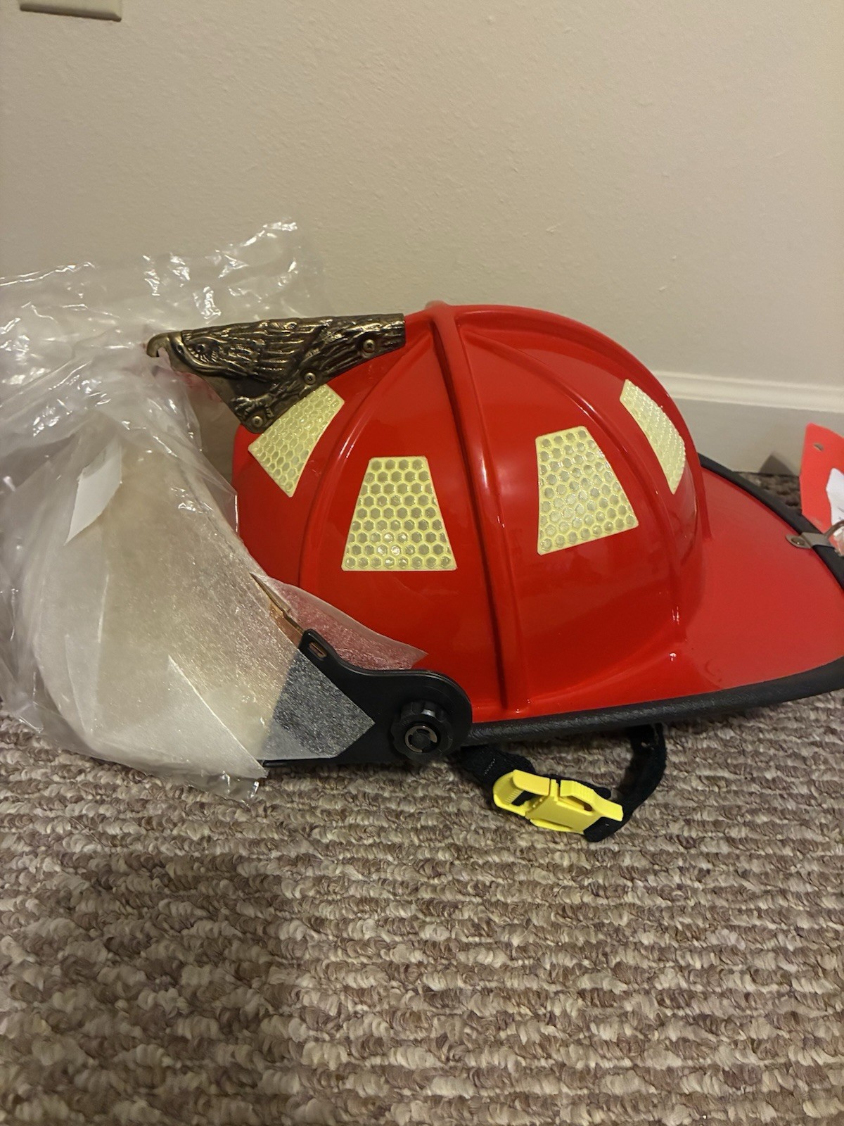 Vintage Cairns Fireman’s Helmet New Sealed Never Used In Packaging Made In USA Vintage Cairns Fireman’s Helmet New Sealed Never Used In Packaging Made In USA