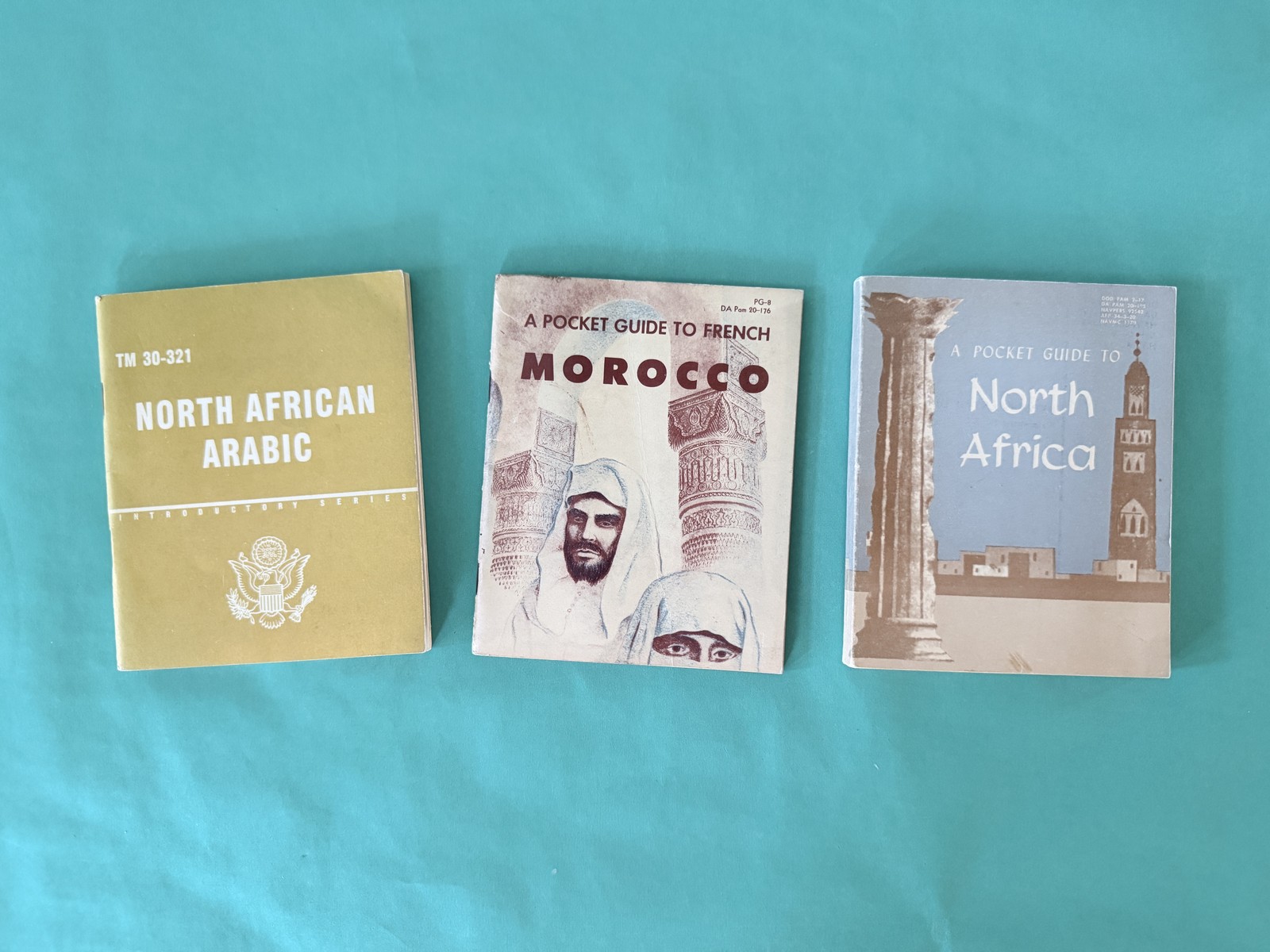 Vtg US Army Pocket Guides North Africa French Morocco Arabic Language Lot of 3 Vtg US Army Pocket Guides North Africa French Morocco Arabic Language Lot of 3