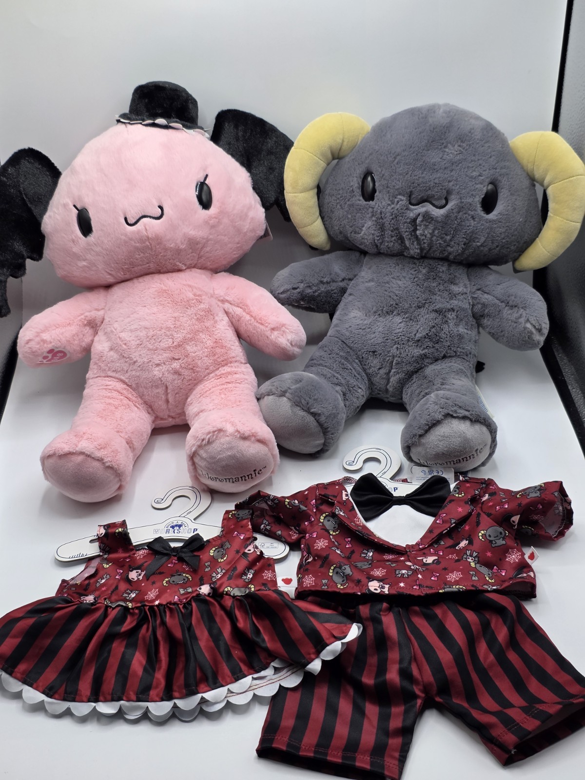 Build-A-Bear Sanrio Lloromannic Cherry Dress & Berry Suit Plush Lot Of 2 