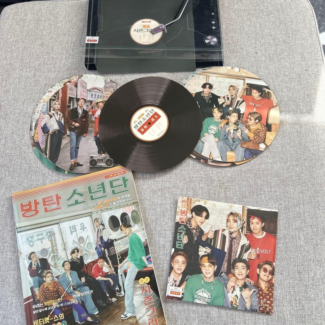 Extremely Rare Hard-to-Find BTS Analog Record, Card, DVD, and Magazine