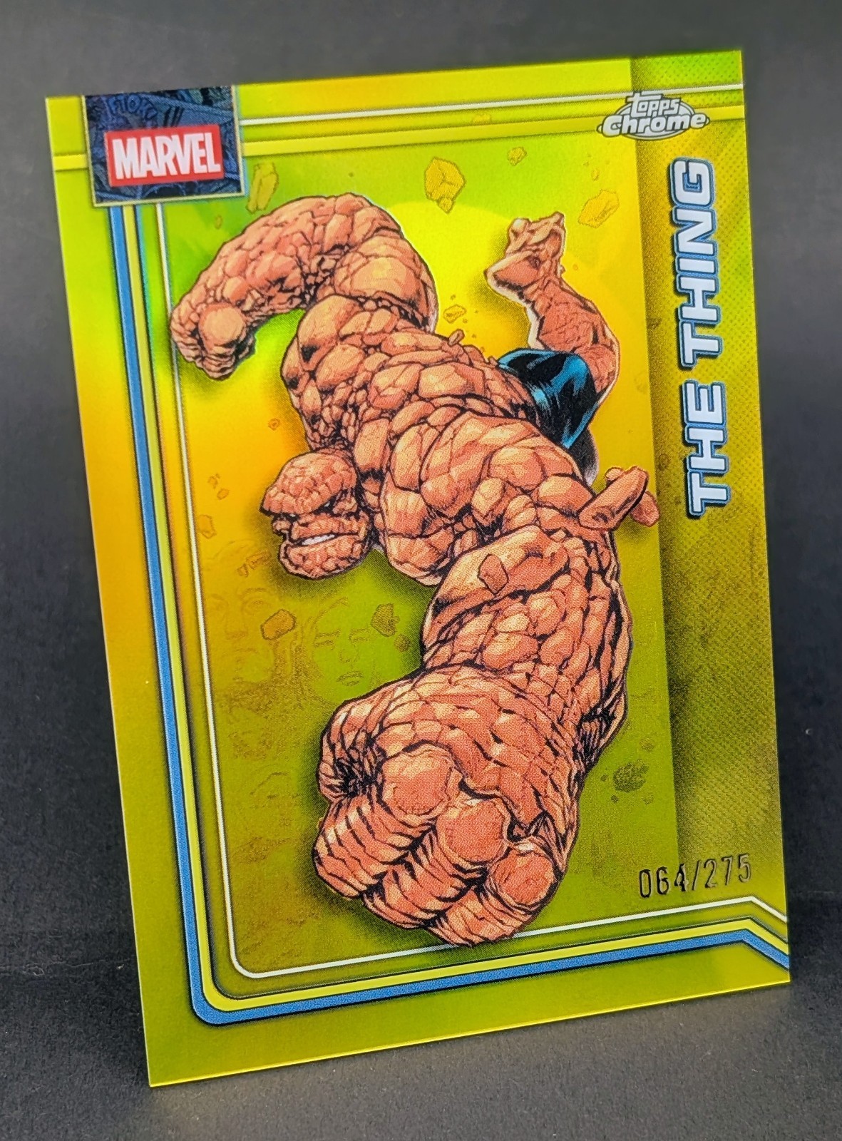 2026 Topps Chrome Marvel THE THING Gold Refractor /275  Fantastic Four Card #175