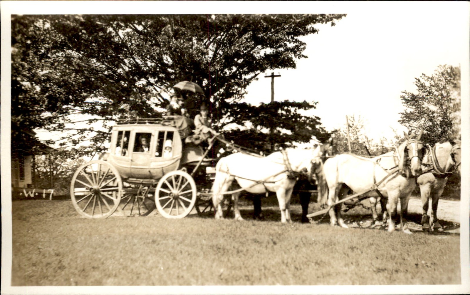 Tamworth New Hampshire NH Horse-Drawn Parade c1923 Real Photo Vintage Postcard