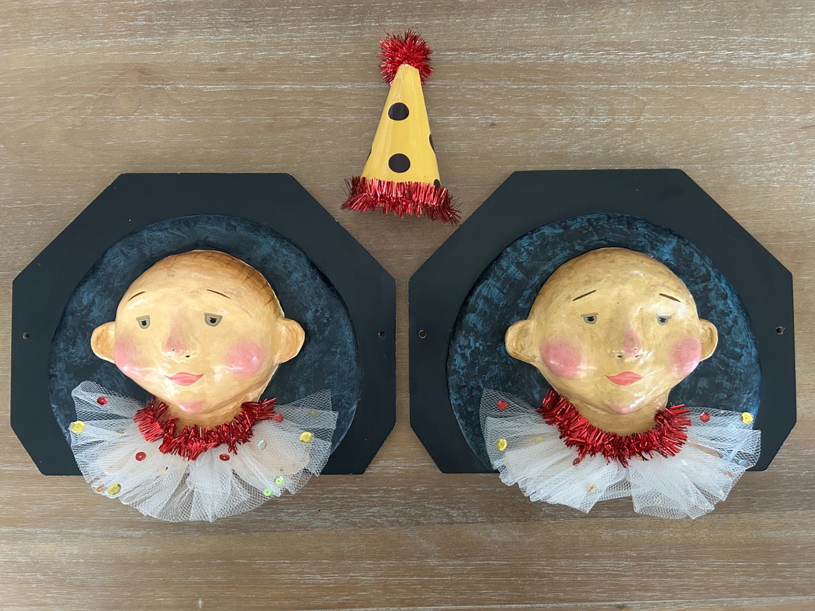 Larkspur Lane Silvestri Face Plaques Clown Figurines 3D Art Vintage & Rare Larkspur Lane Silvestri Face Plaques Clown Figurines 3D Art Vintage & Rare