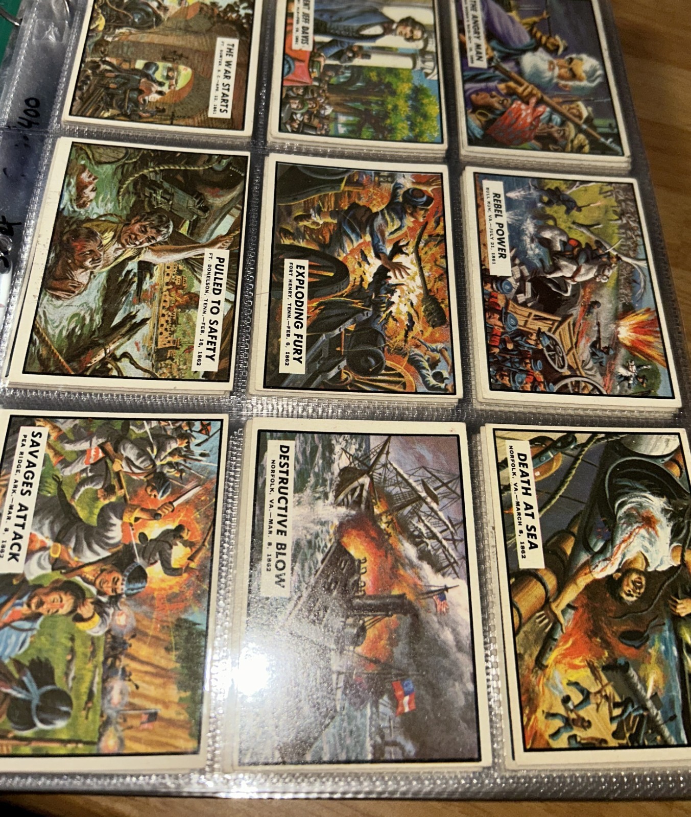 1962 Topps Civil War News Complete Set, 88 Cards with Check list