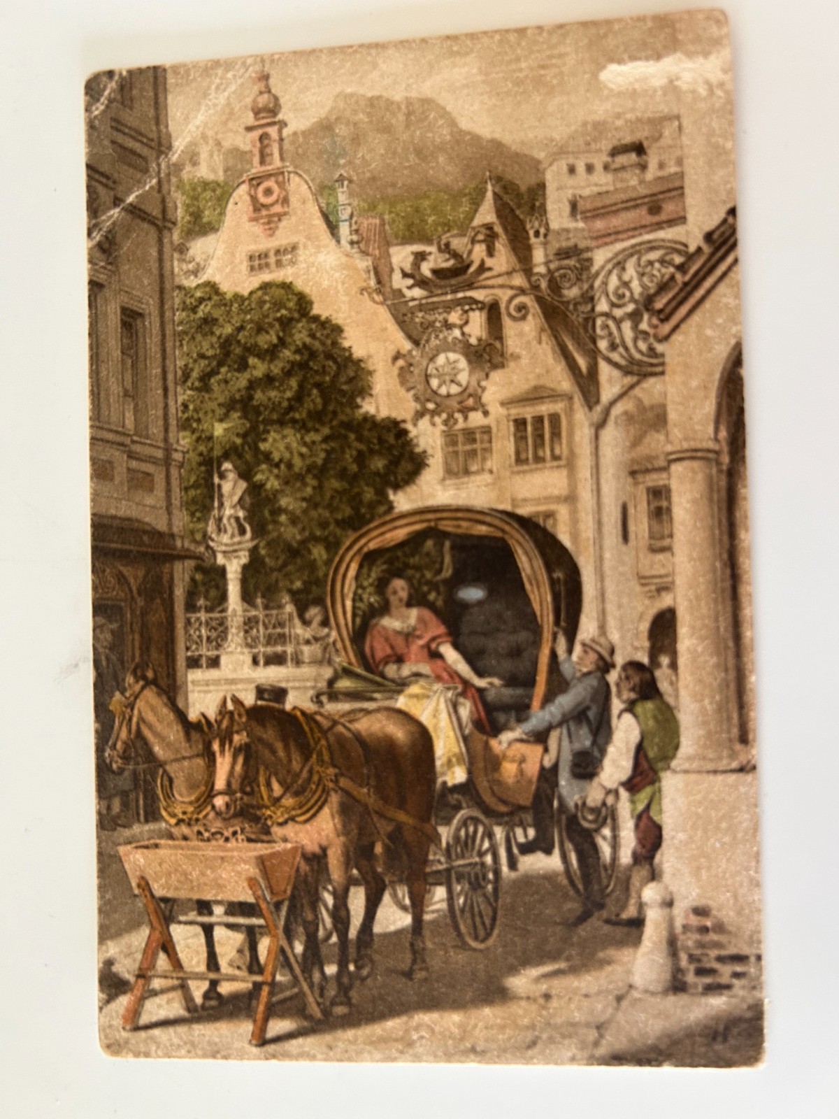 Schwind Die Hochzeitsreise La Lune de Miel Honeymoon Vintage Postcard Schwind Die Hochzeitsreise La Lune de Miel Honeymoon Vintage Postcard